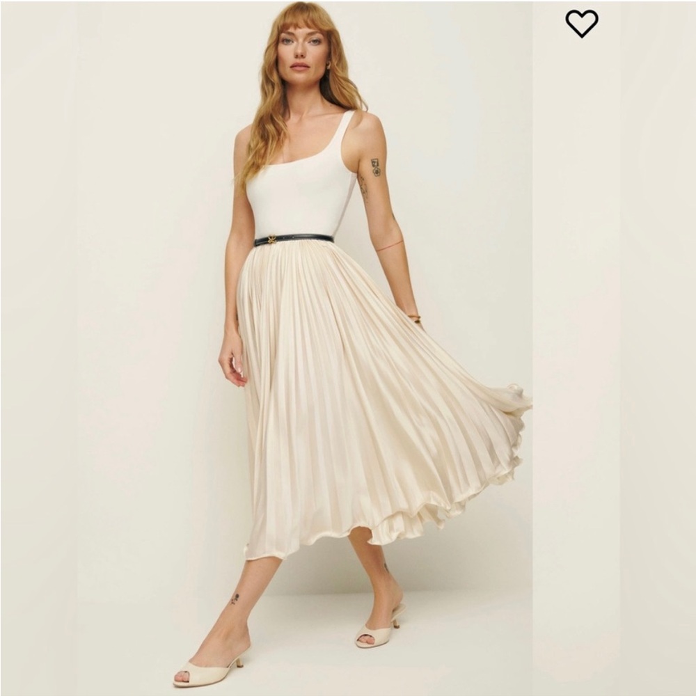 NWT reformation satin skirt size 4